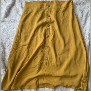 Yellow midi skirt
